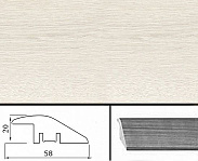 Порог Tarkett деревянный выравнивающий 58х20х1000 Дуб белый